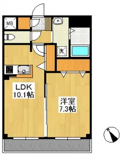 フォブール放駒【203号室】の間取り