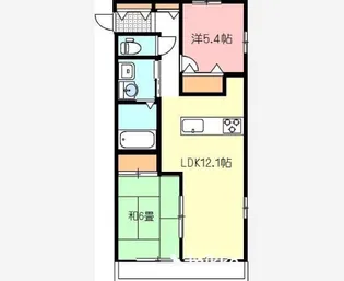 フォブールKMT【2階】の間取り