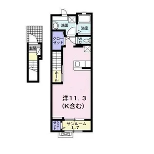 ガーデンヒルズB【2階】の間取り