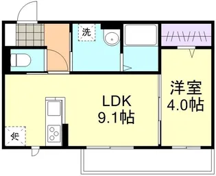 フォルティス四十瀬【207号室】の間取り