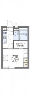 レオパレスグランドゥール横井上【207号室】の間取り