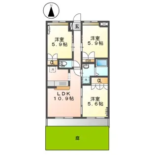 コンフィデンスⅢ【1階】の間取り