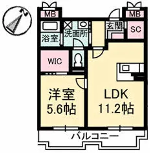 nfツインズB棟【1階】の間取り