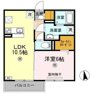 クローバーM B棟【1階】の間取り