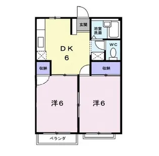 エルディムどいB【2階】の間取り