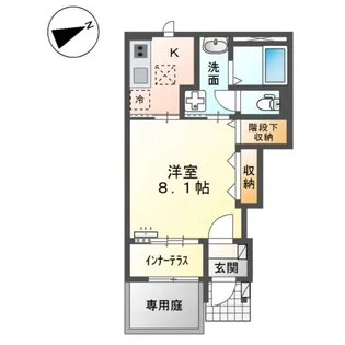 ラ・ルーチェmomo【1階】の間取り