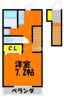フルーリー中撫川 B棟【2階】の間取り