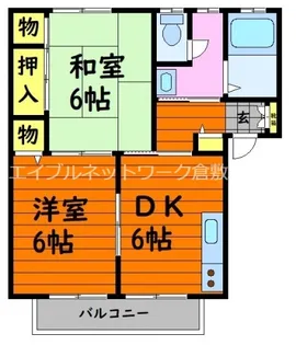 総社Sフラッツ B棟【201号室】の間取り