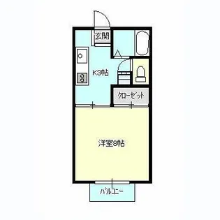 アプロード東手城 B【2階】の間取り