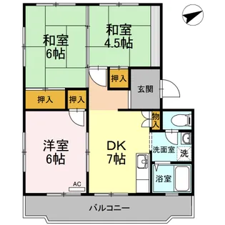 川口東マンション【3階】の間取り