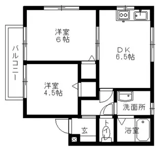 ハーモニー七日市 A【202号室】の間取り
