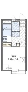 レオパレス足高【2階】の間取り