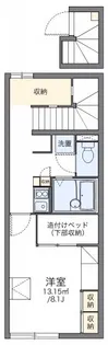 レオパレスリバーサイド【2階】の間取り