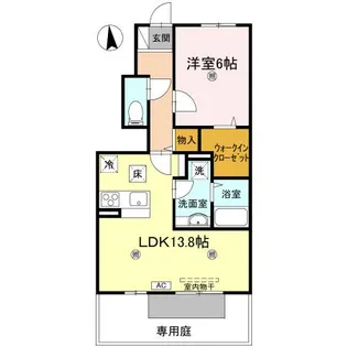 ベルポスト松縄Ⅱ【1階】の間取り