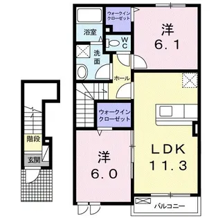 エル フトゥーロ B【2階】の間取り