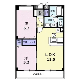 サンフォレスト【1階】の間取り
