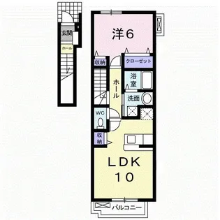 カルム・シェソワⅡ【2階】の間取り