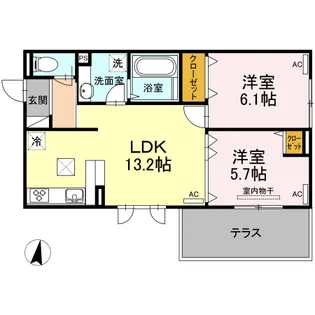 アンシャンテ【1階】の間取り