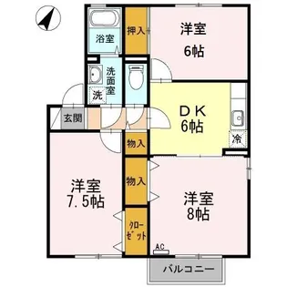 グレイス・クレセント A棟【2階】の間取り