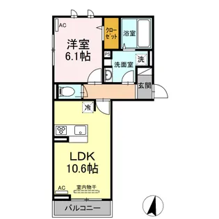 夢りんどうⅥ【3階】の間取り