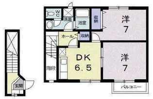 シャン.ド.フルール【2階】の間取り