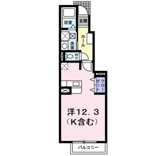 ベルシティSato A【1階】の間取り