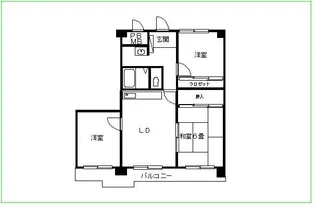 グランドシャトー倉敷3L【302号室】の間取り