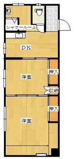 ラスカビル(杉本)【2-3号室】の間取り