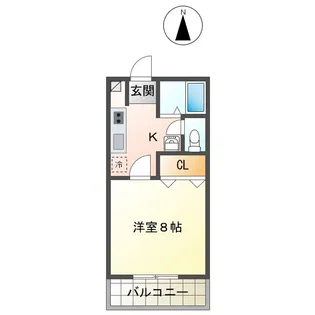 プレステージ1107【105号室】の間取り