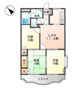 サンライズ【2階】の間取り