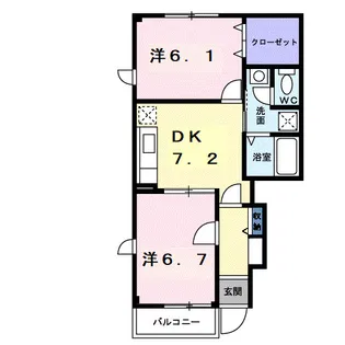 サンパレス【1階】の間取り