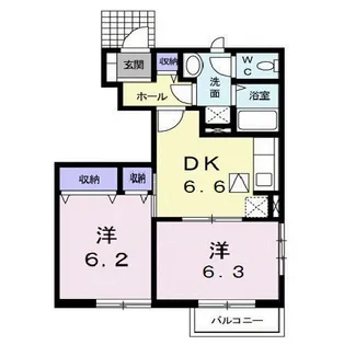 リヴィエールB【1階】の間取り