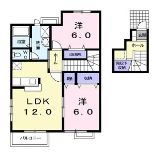 リヴィエールB【2階】の間取り