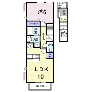 レジデンス手城【2階】の間取り