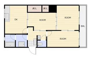 ラ・トゥール屋島百石【203号室】の間取り