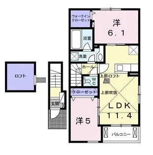 アルモニー倉敷Ⅲ【2階】の間取り