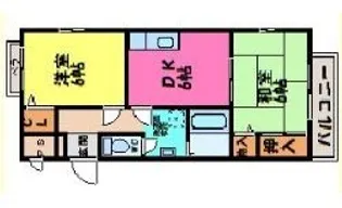 アルフ吉川【201号室】の間取り