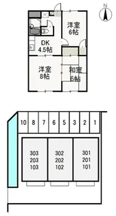 エステートIMA【1階】の間取り