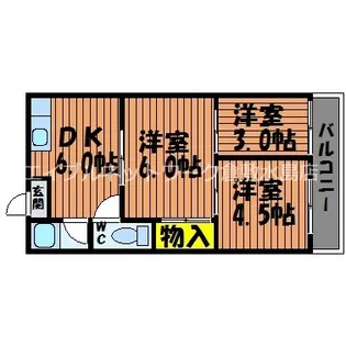 野田マンション C棟【22号室】の間取り