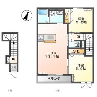 ラフィーナ【2階】の間取り