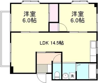 コーポ小野【202号室】の間取り