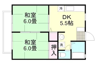 田金マンション C棟【2号室】の間取り