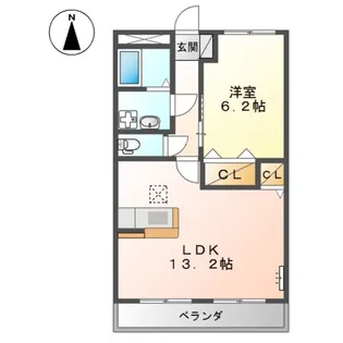 ヴィーブルピア【1階】の間取り