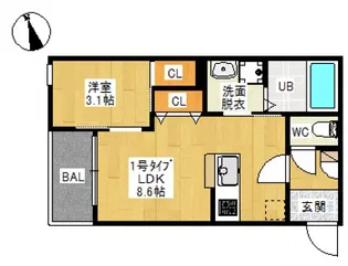 REGALEST 老松(レガリスト オイマツ)【2階】の間取り