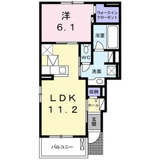 オアシス今津A【1階】の間取り