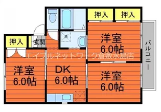 グリーンパレス早島B【202号室】の間取り