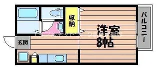 えとあタウン B棟【203号室】の間取り