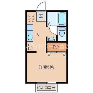 ラ・コンテ倉敷【102号室】の間取り