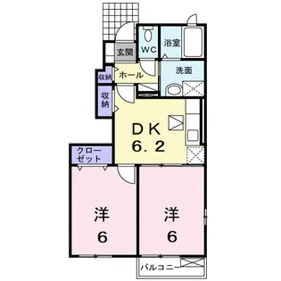 レバータⅡ A【1階】の間取り