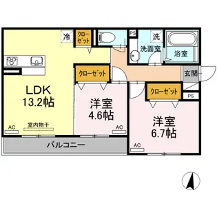 アンシャンテ【2階】の間取り